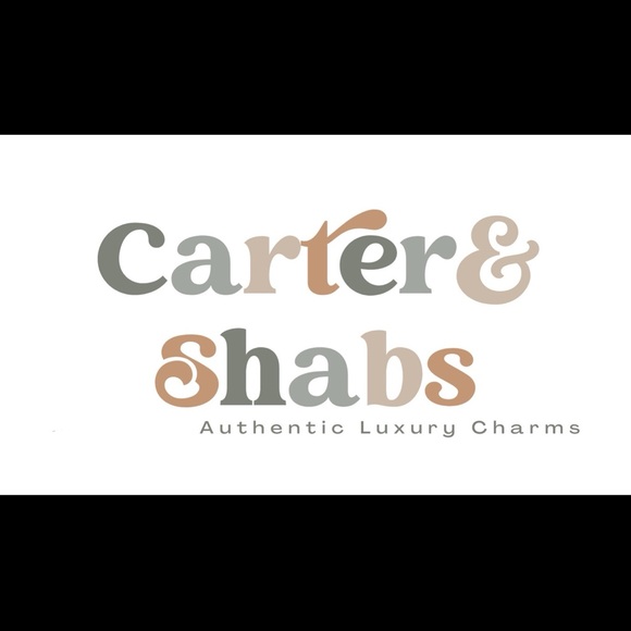 Gold Tone and White Chanel Charm with Sparkling Accents - Picture 6 of 7